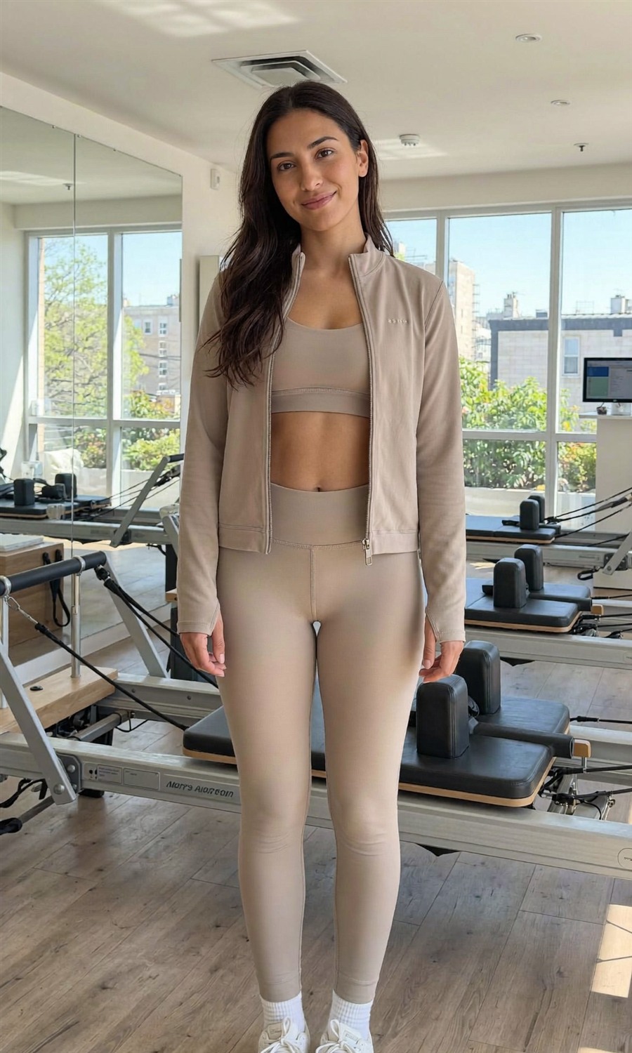 Beige 3-Piece Pilates Set